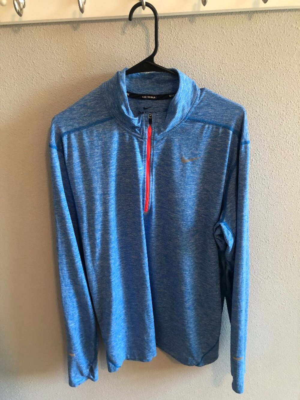 Men's Nike Running Blue Q-Zip. Size XL.
